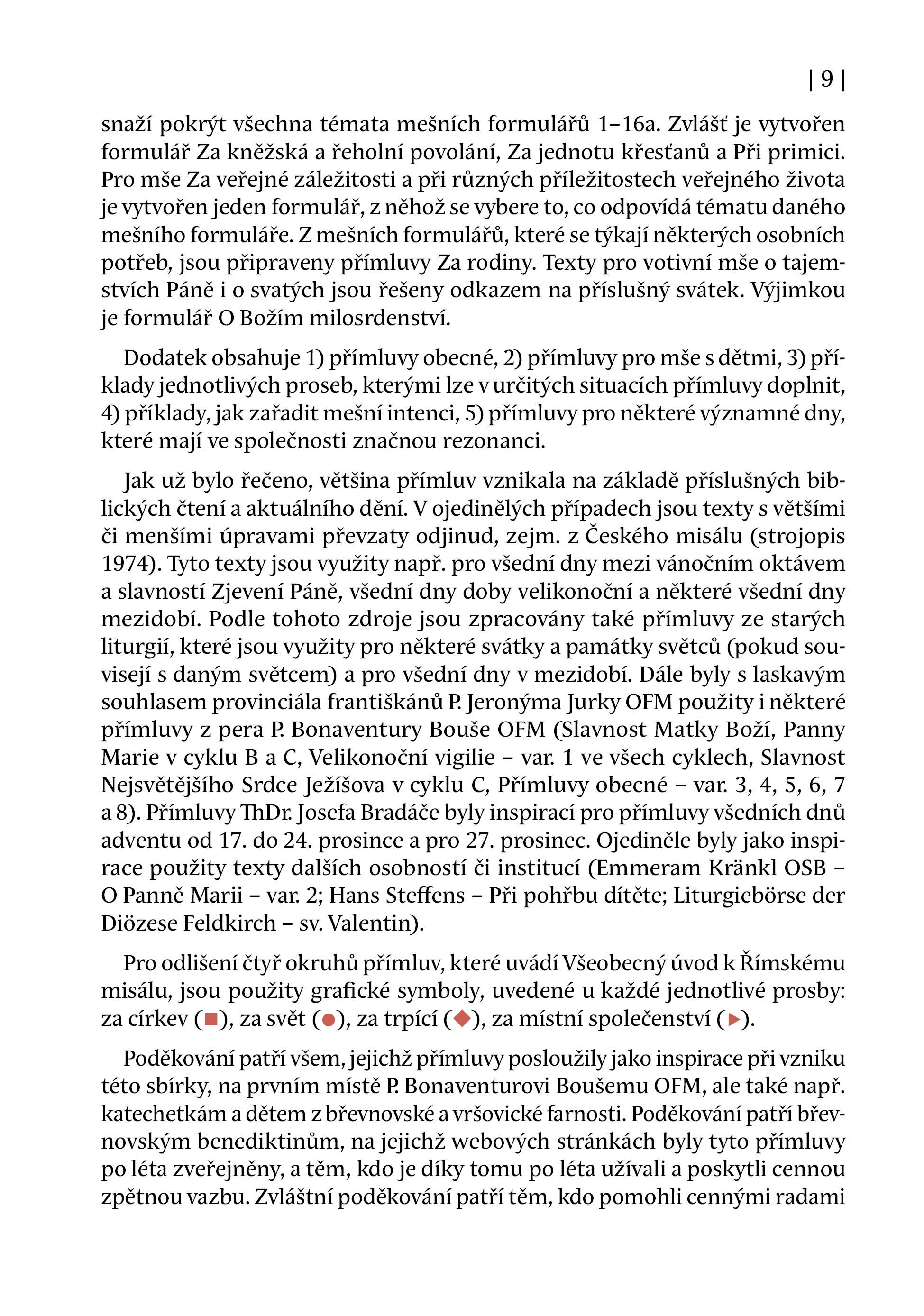 Přímluvy - liturgické texty