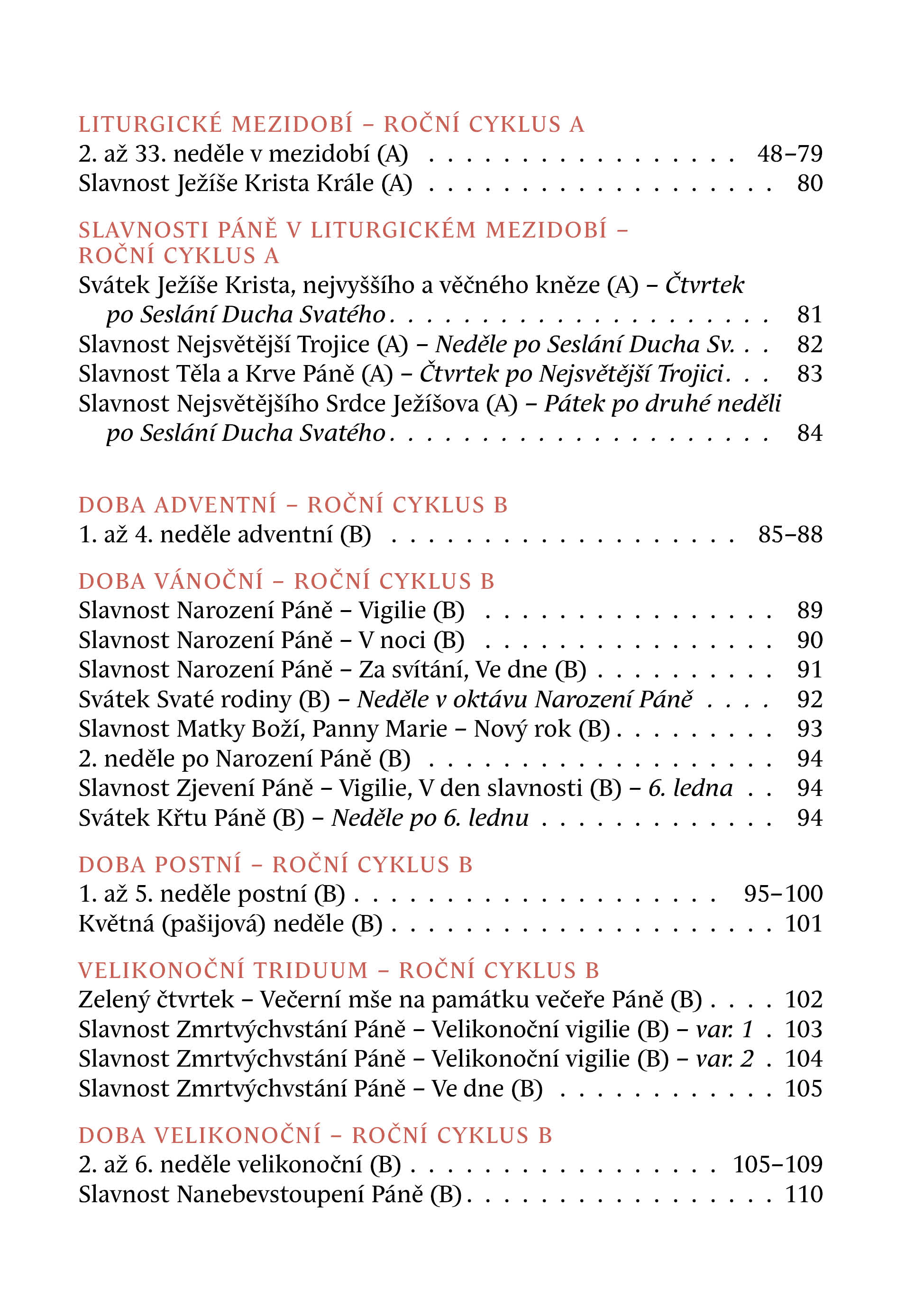 Přímluvy - liturgické texty