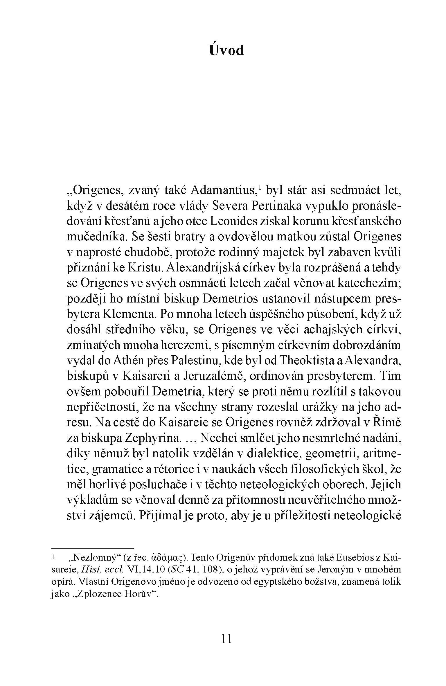 Duše, prozřetelnost a svoboda podle Origena
