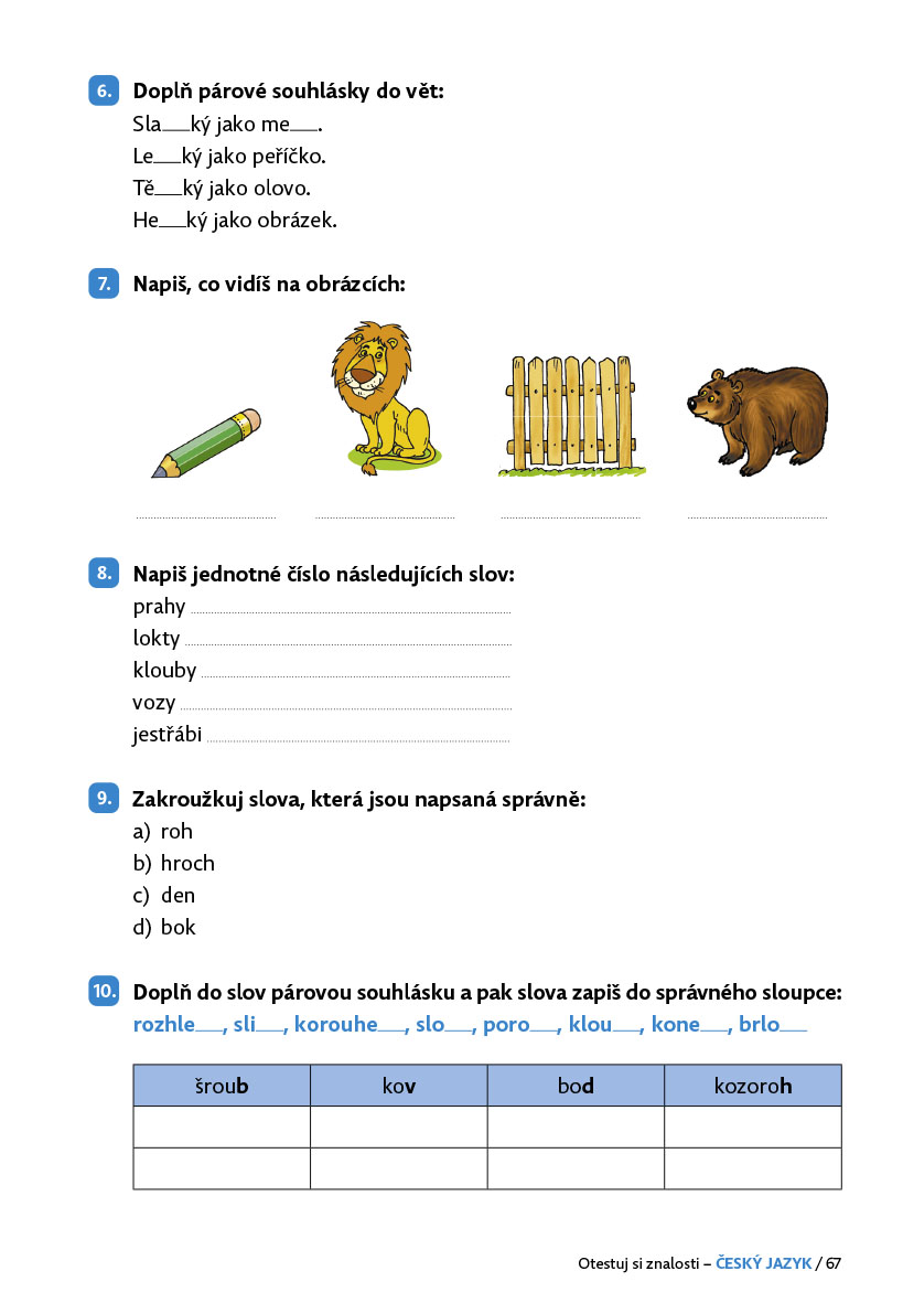 Otestuj si znalosti – Český jazyk pro 2. třídu 