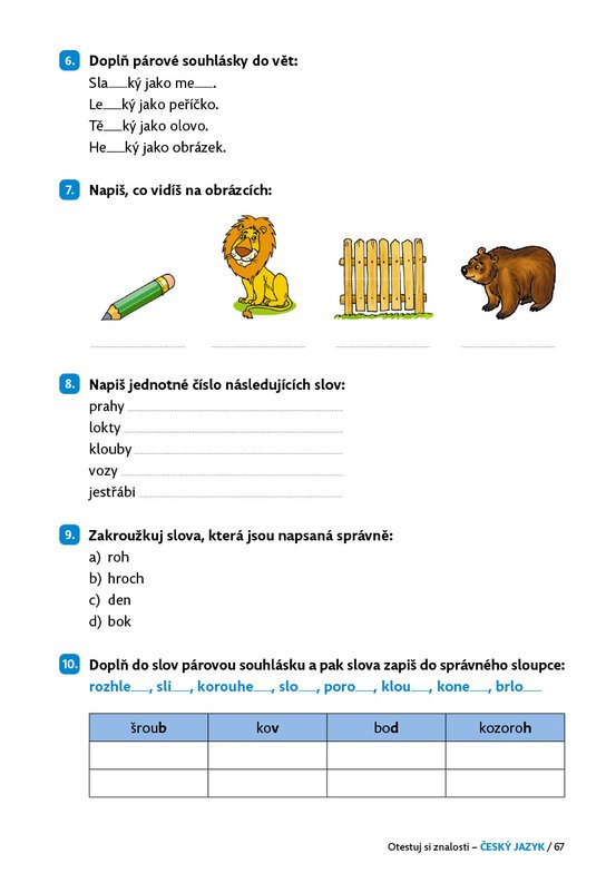 Otestuj si znalosti – Český jazyk pro 2. třídu 