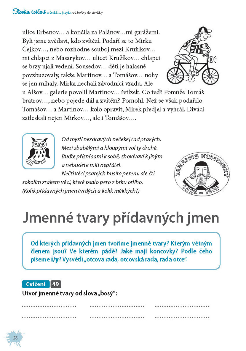 Stovka cvičení z českého jazyka od šestky do devítky