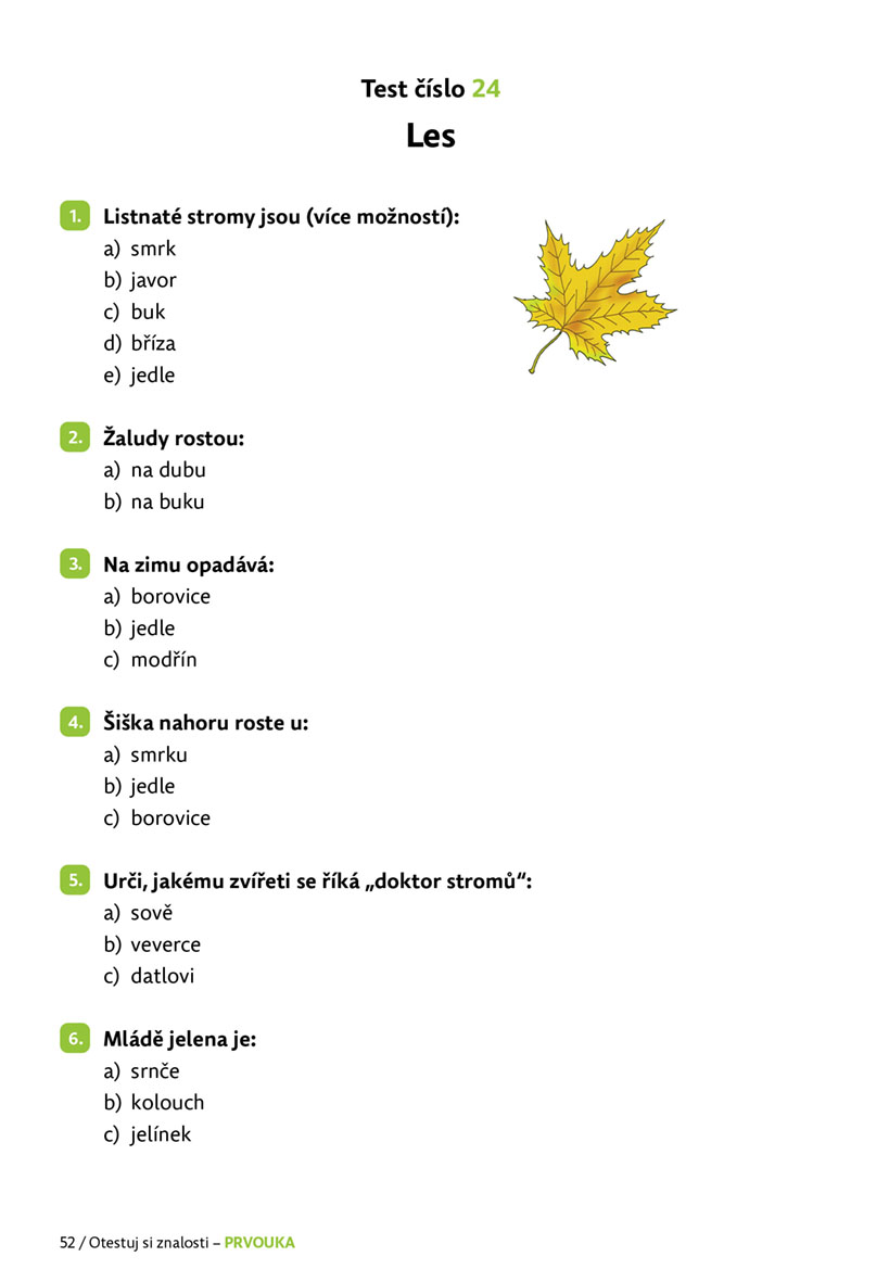 Otestuj si znalosti – Prvouka pro 2. třídu
