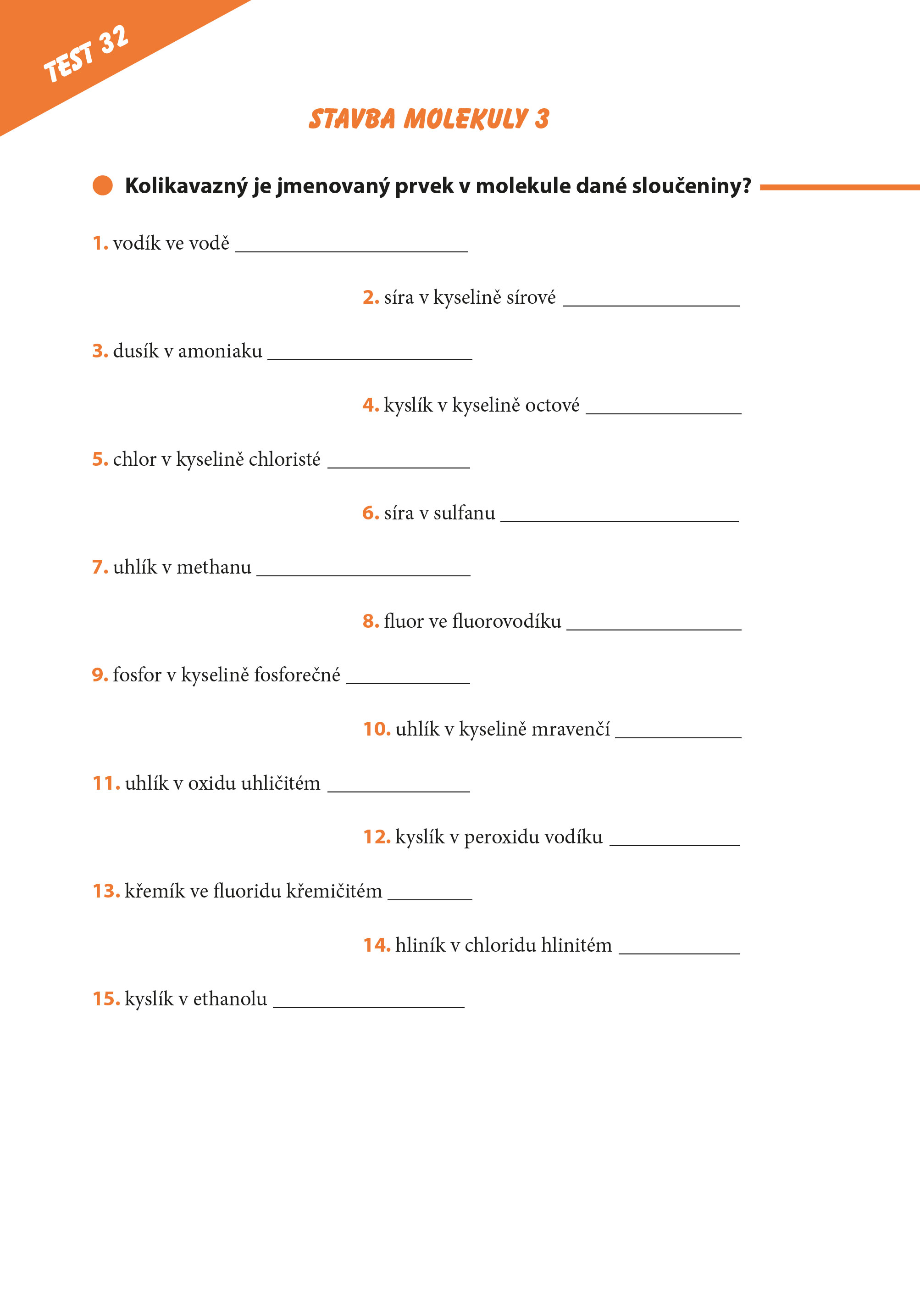 DESETIMINUTOVKY. Chemie
