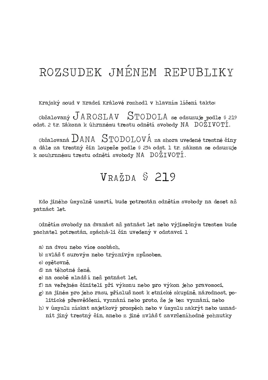 Stodolovi: manželé smrti