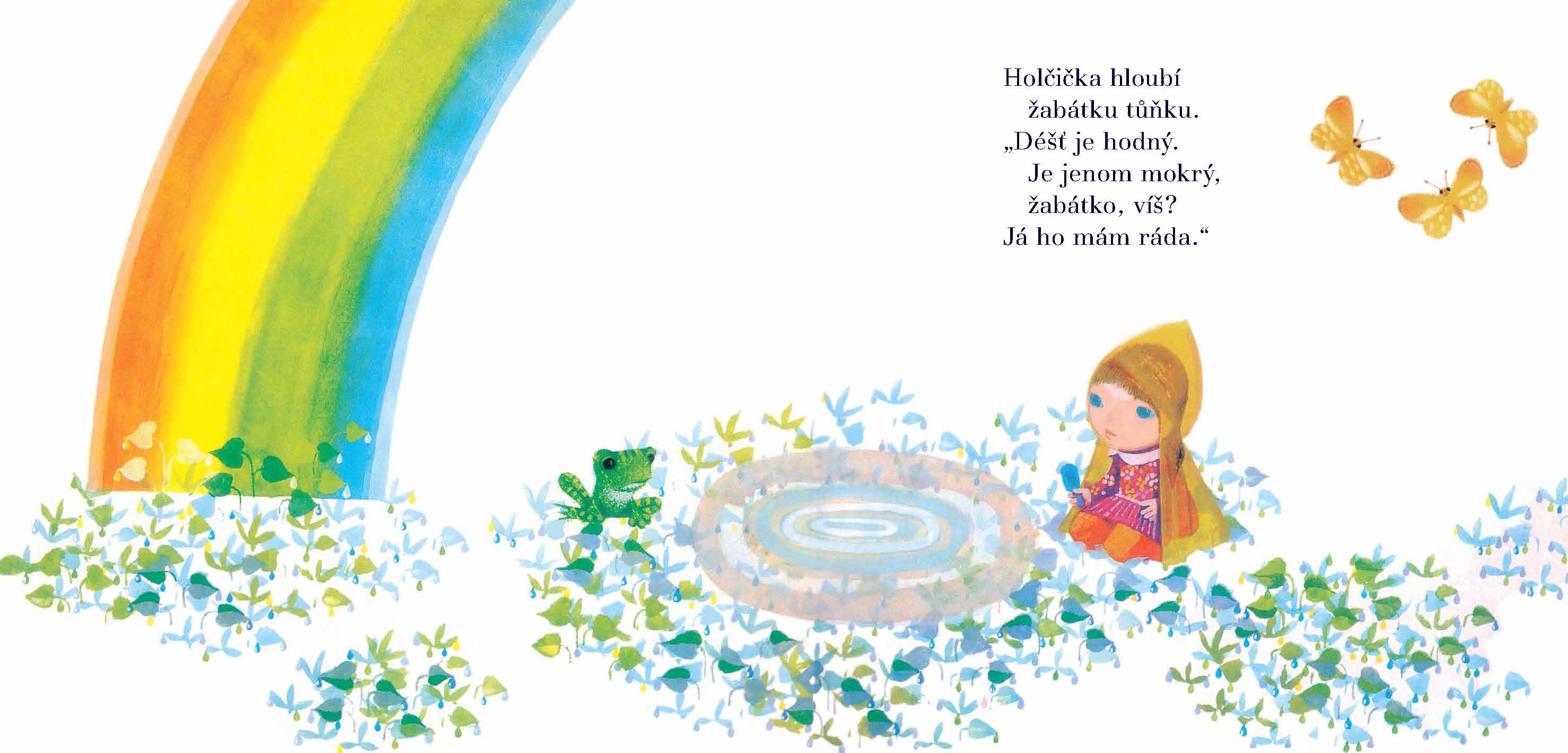 Holčička a déšť