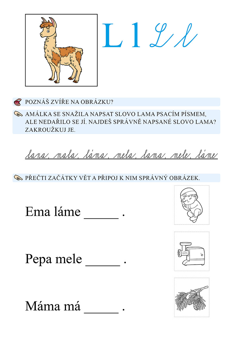 Domácí procvičování - čeština pro prvňáčky