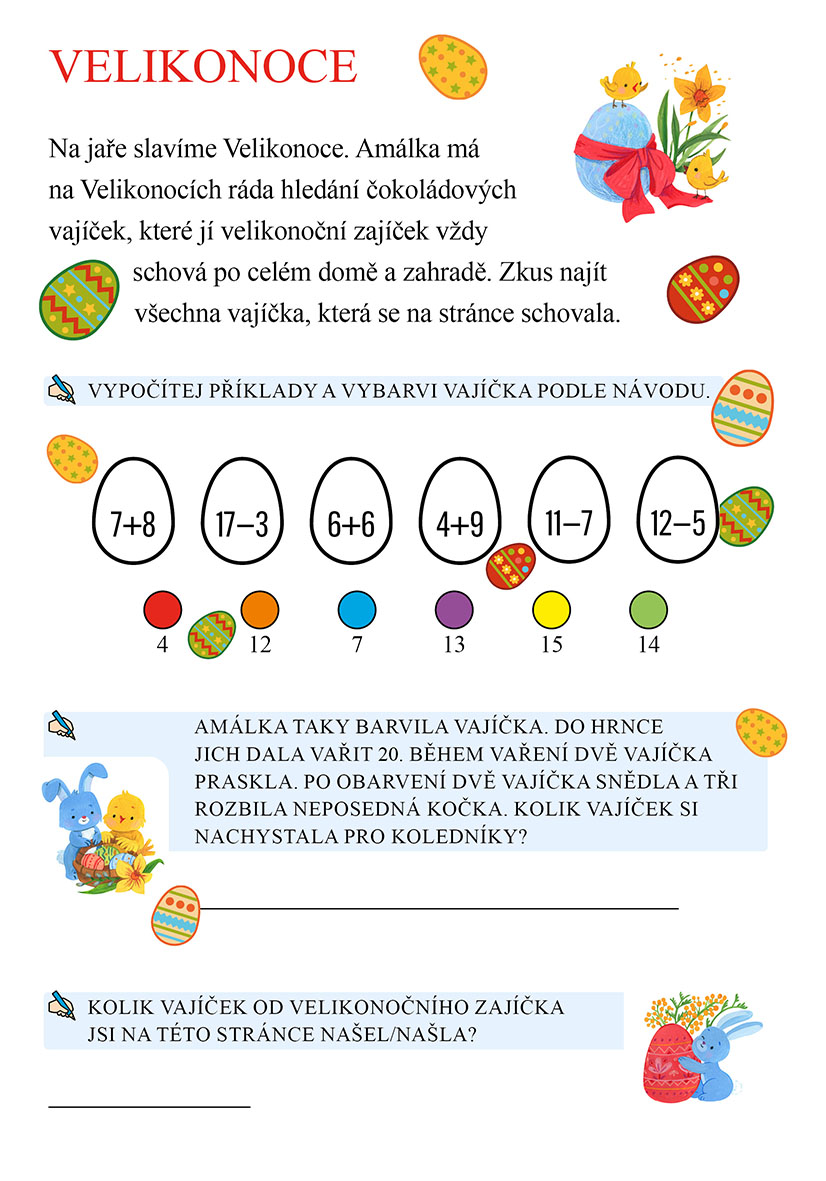 Domácí procvičování - matematika pro prvňáčky