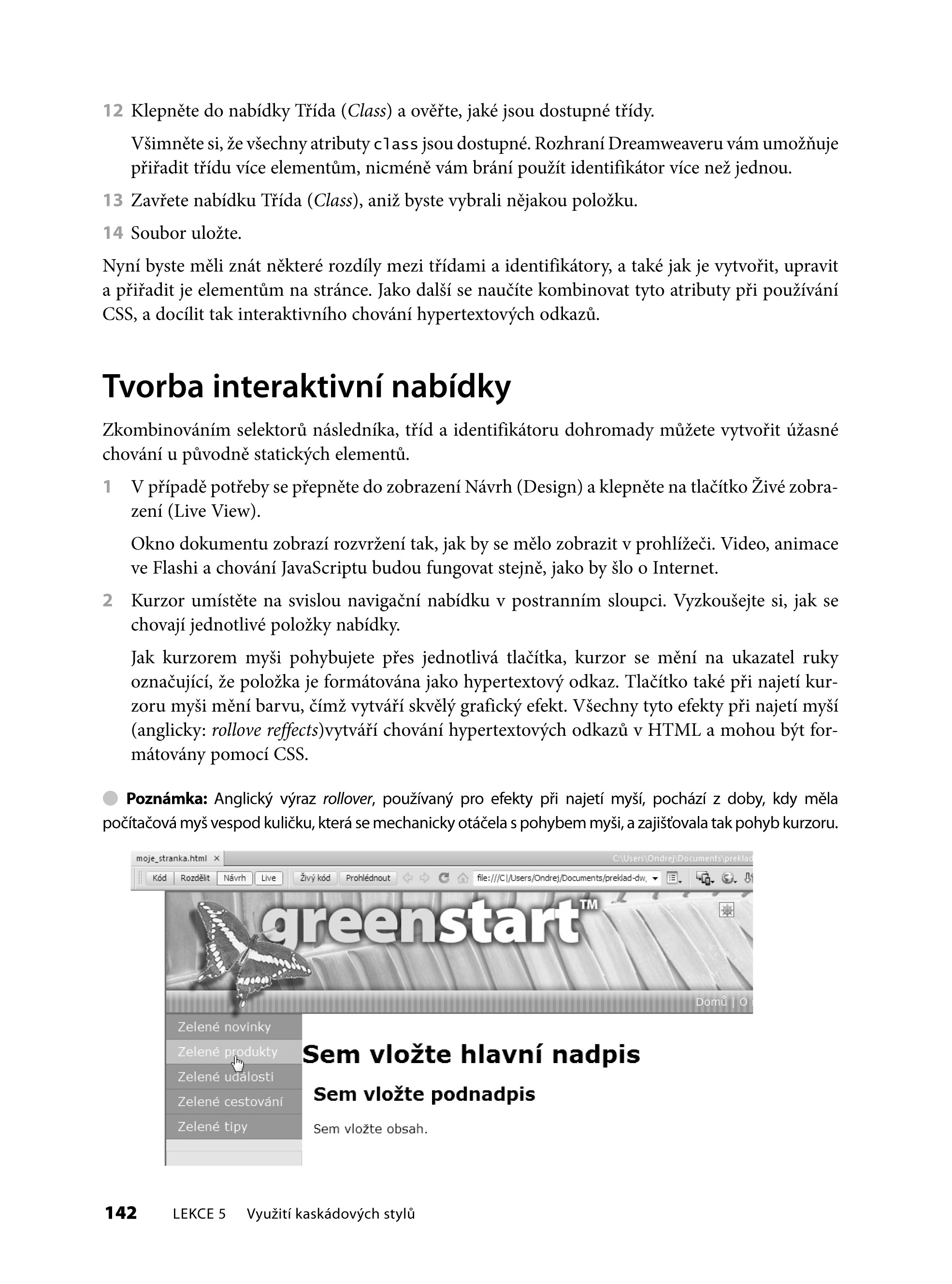 Adobe DreamWeaver CS6: Oficiální výukový kurz