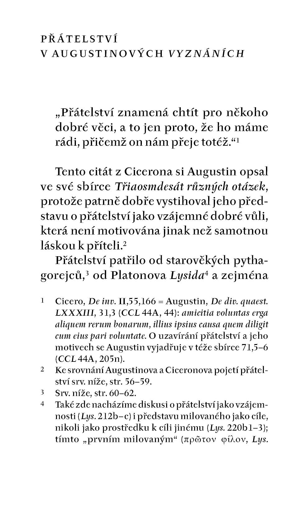 Přátelství v Augustinových Vyznáních
