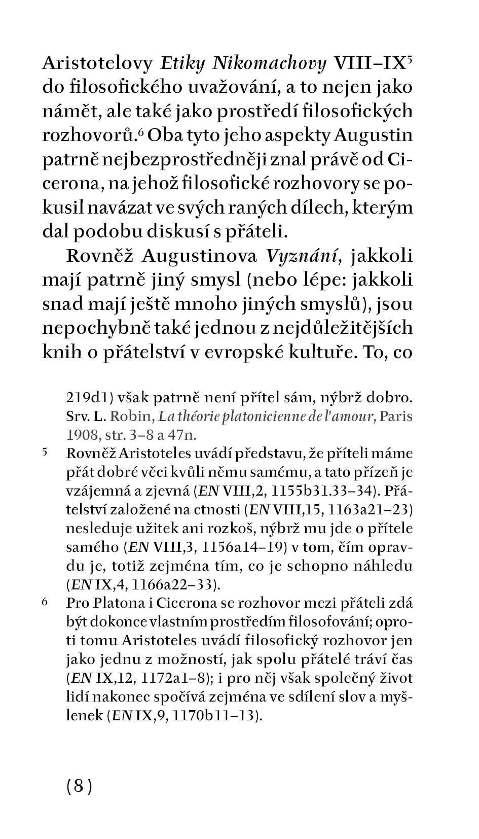 Přátelství v Augustinových Vyznáních
