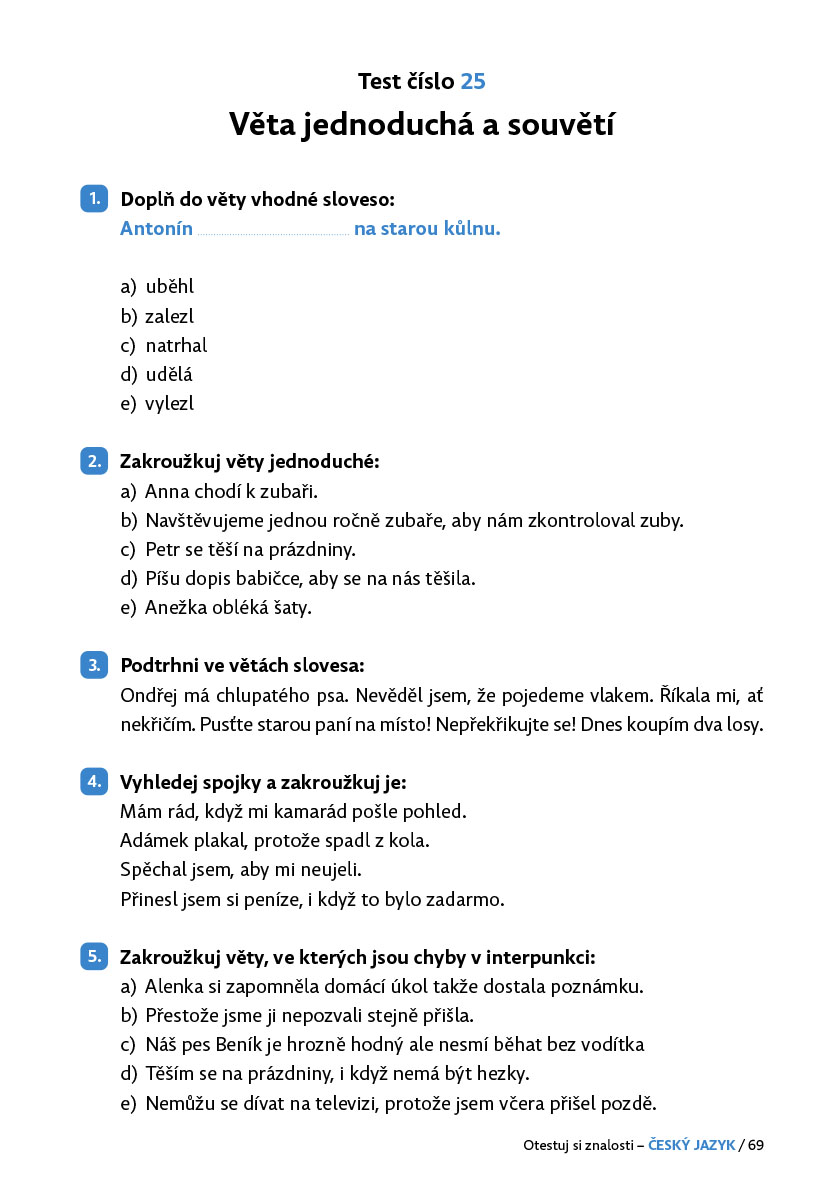 Otestuj si znalosti – Český jazyk pro 3. třídu 