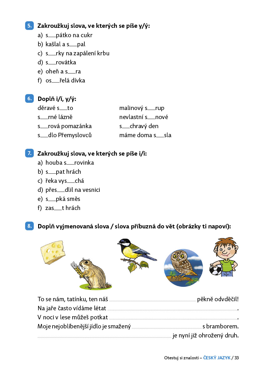 Otestuj si znalosti – Český jazyk pro 3. třídu 