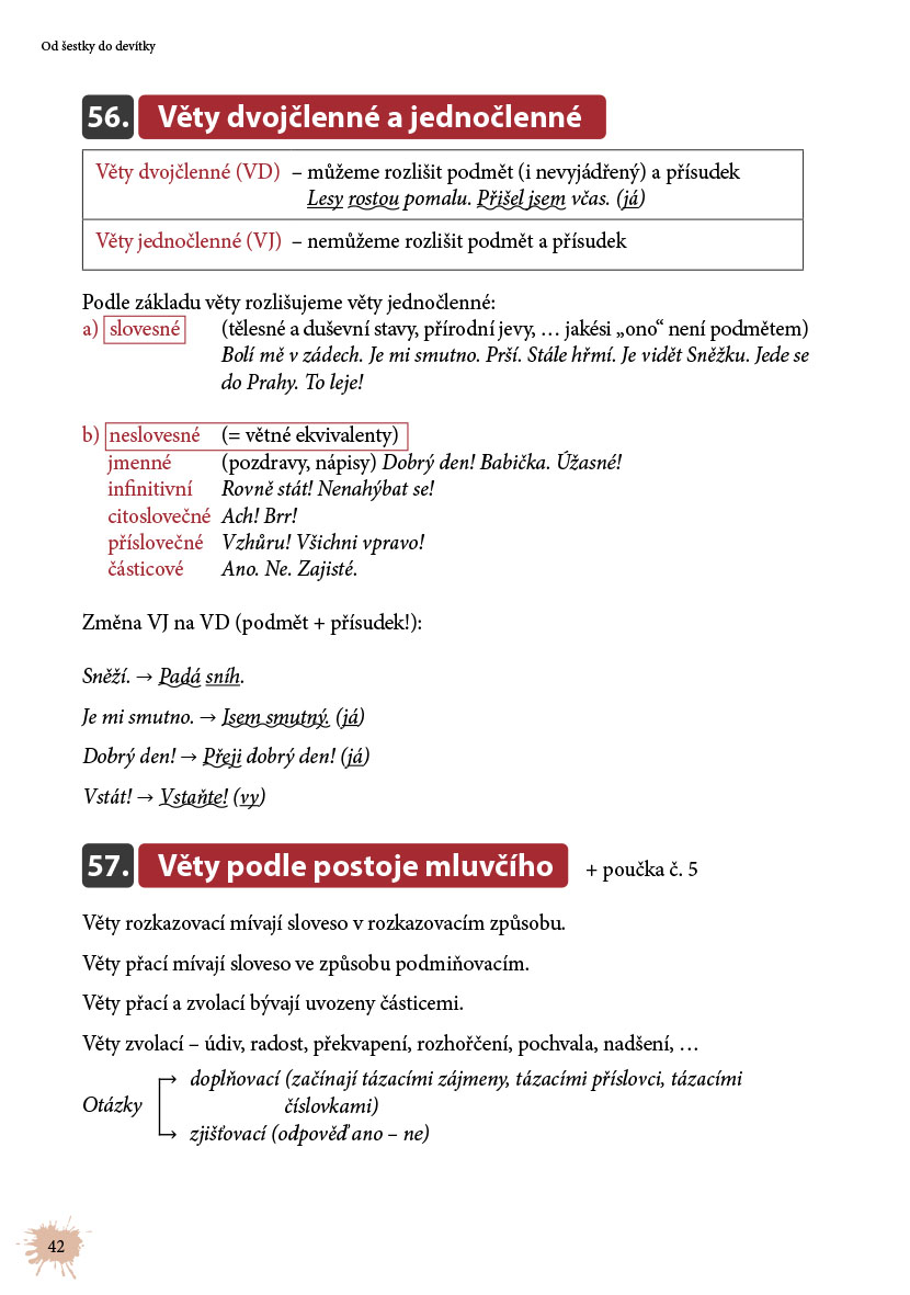 Od šestky do devítky