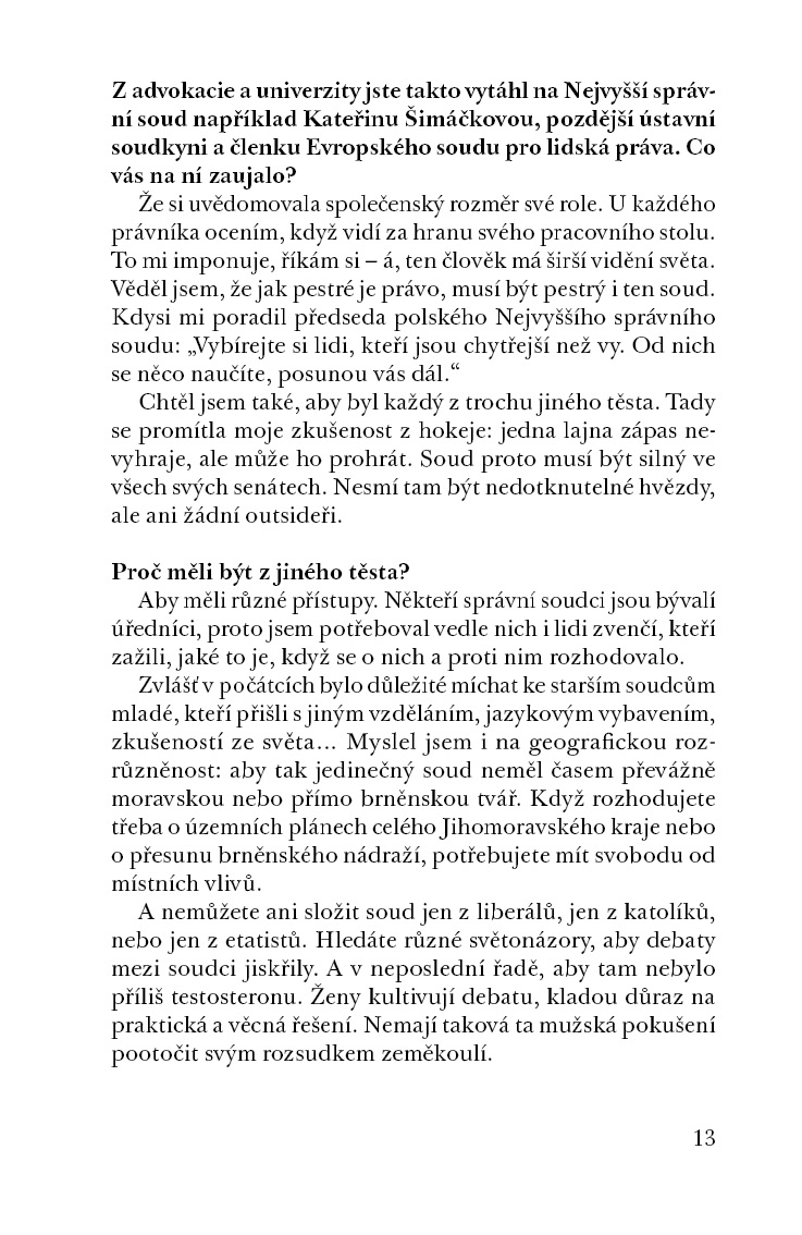 Hledání rovnováhy aneb Život soudce