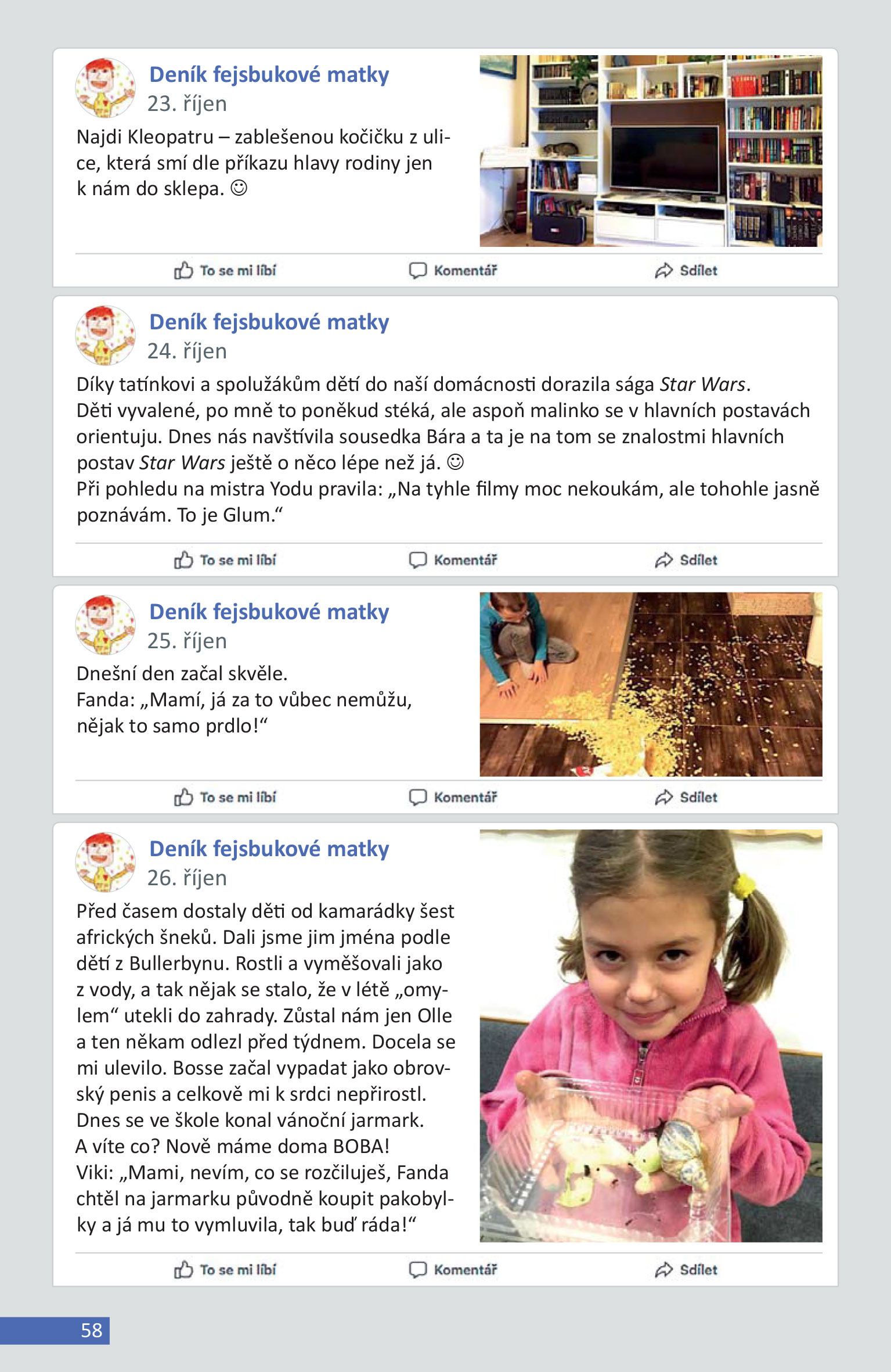 Deník fejsbukové matky (ne)končí