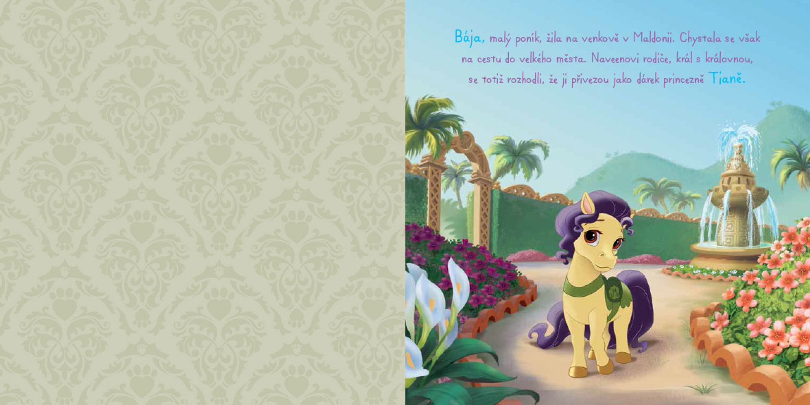 Princezna/Palace Pets - Bája - Rozkošný koník pro Tianu - uvnitř samolepky