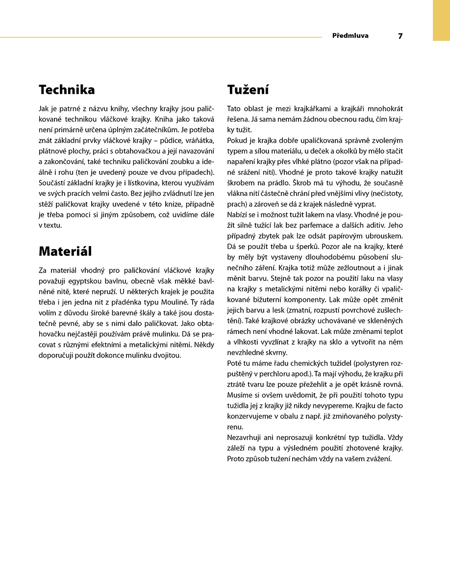 Paličkování. Variace vláčkové krajky