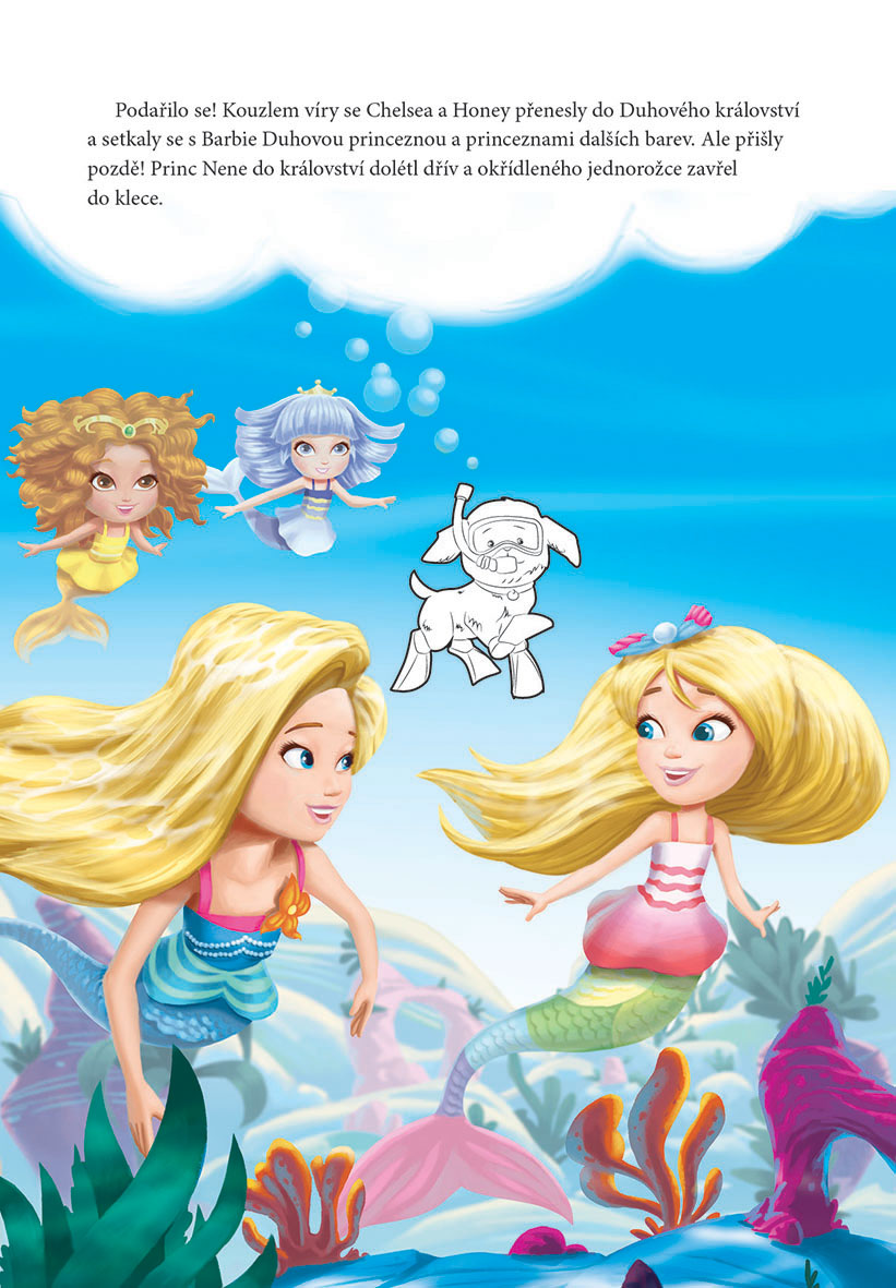 Barbie Dreamtopia - Vybarvuj, čti si nalepuj 