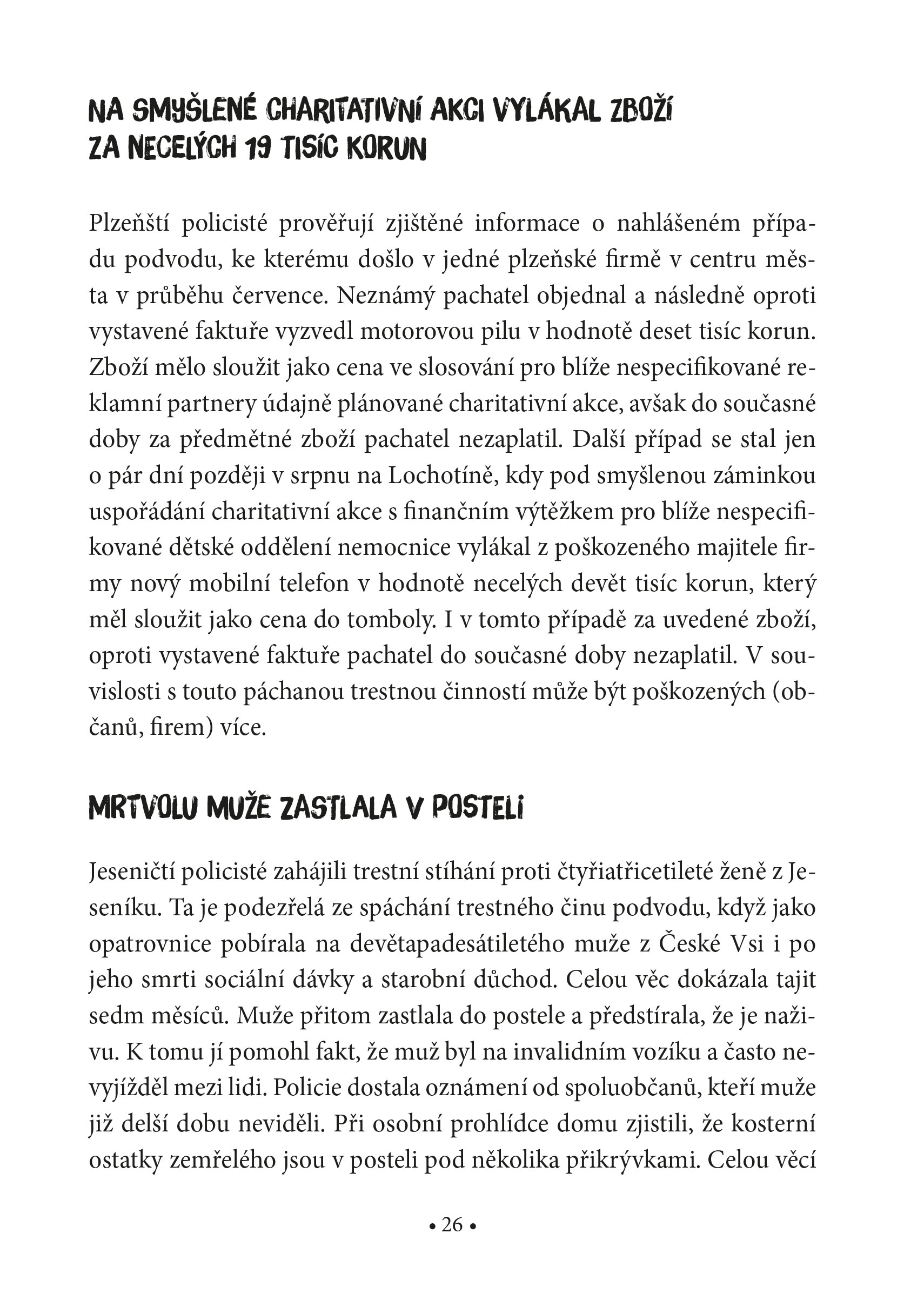 Černá kronika městské policie 