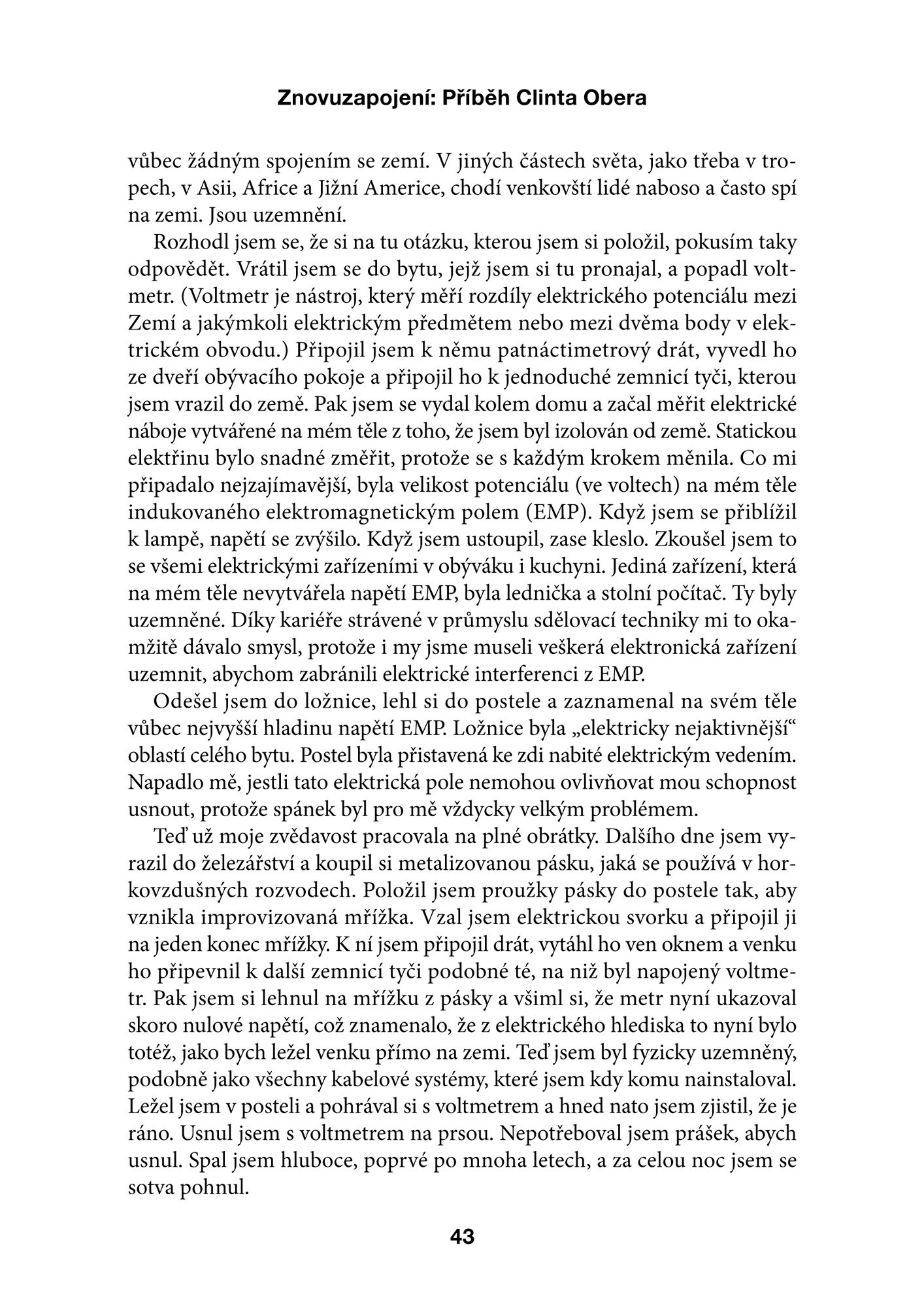 Uzemnění - zdraví prospěšný objev všech dob