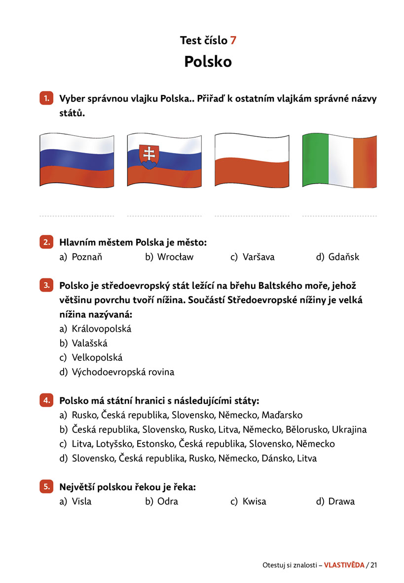 Otestuj si znalosti – Vlastivěda pro 5. třídu 