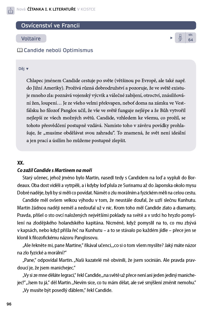 Nová čítanka I. k Literatuře v kostce pro SŠ