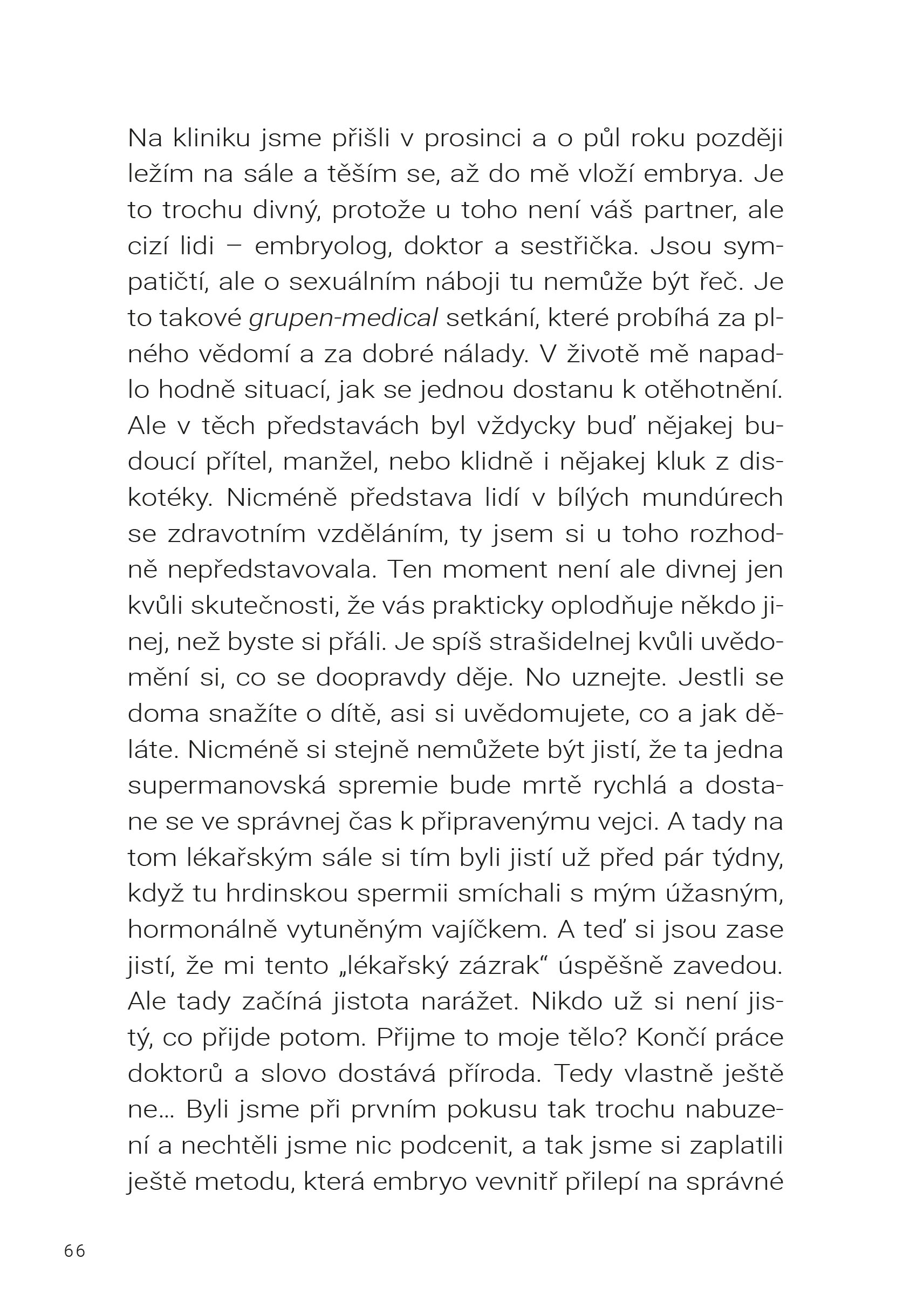 Spermie v kelímku 