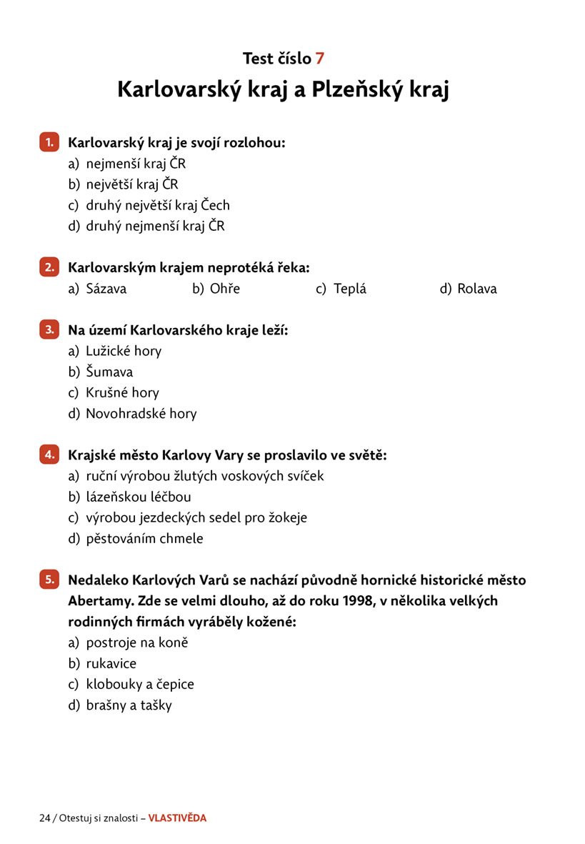 Otestuj si znalosti – Vlastivěda pro 4. třídu 