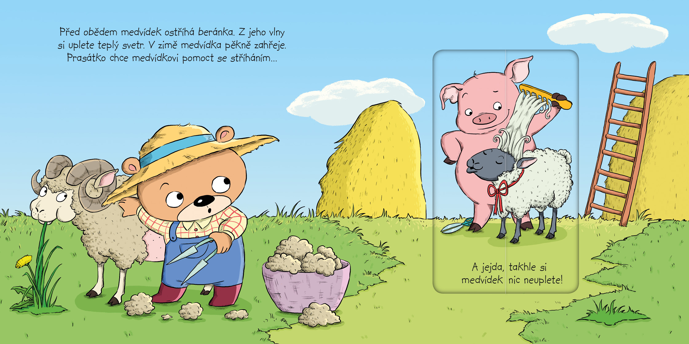 Medvídek na farmě