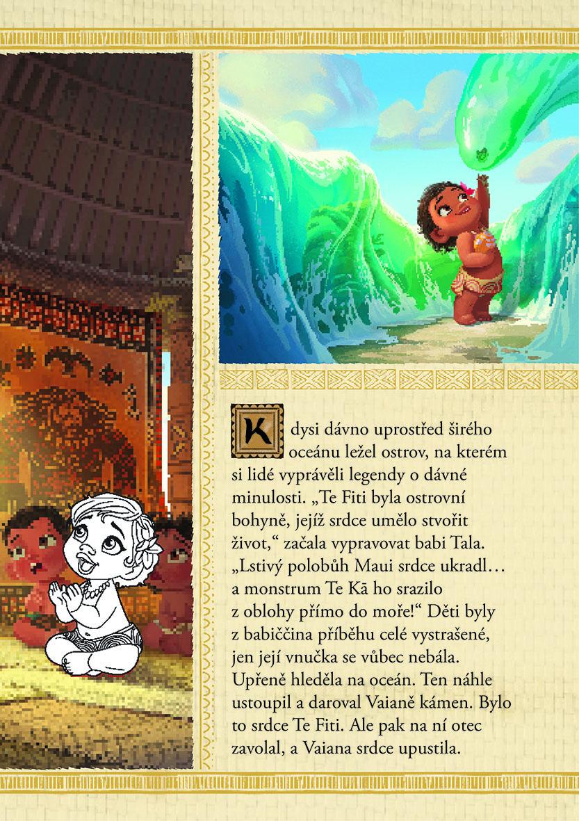 Odvážná Vaiana – Legenda o konci světa - Vybarvuj, čti si, nalepuj