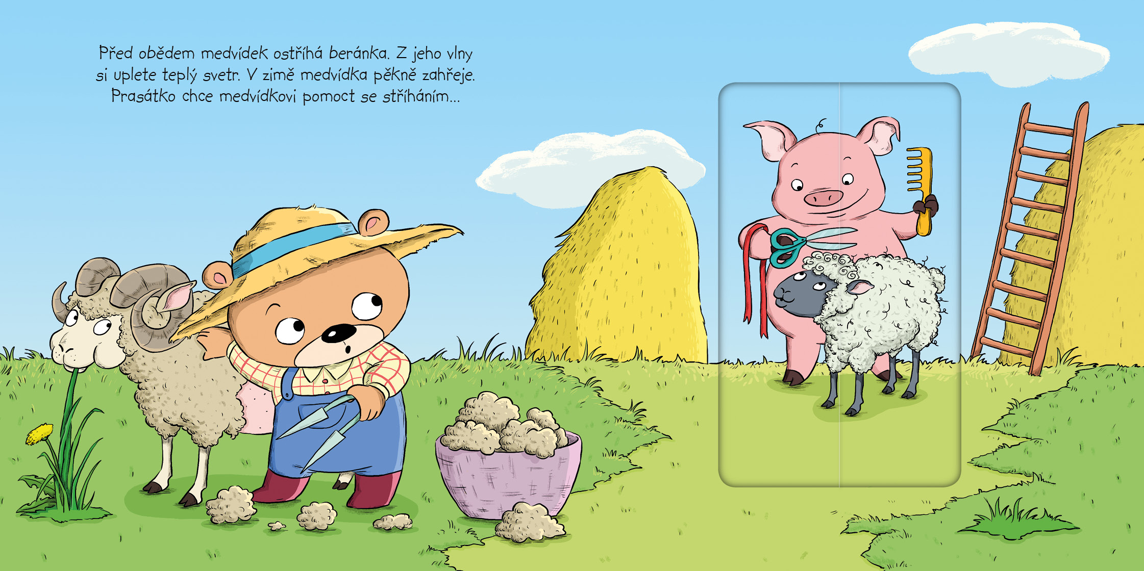 Medvídek na farmě