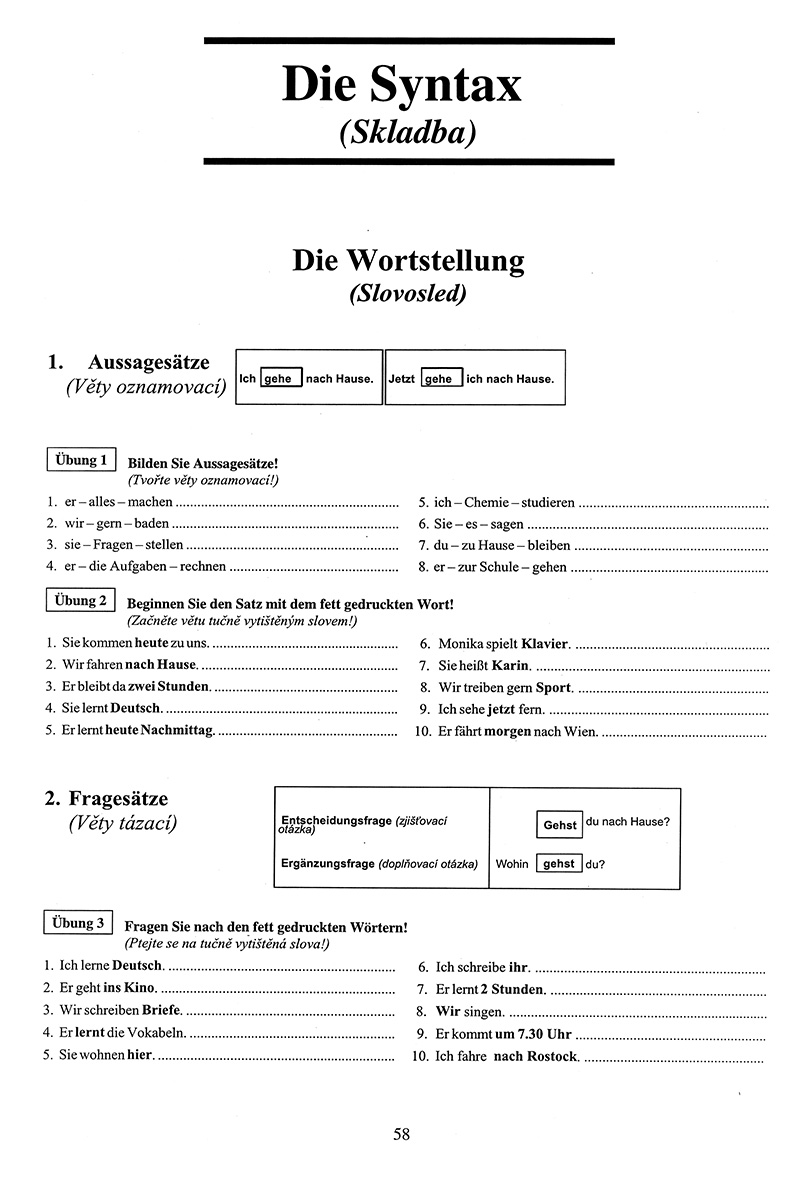 Wir üben deutsche Grammatik 