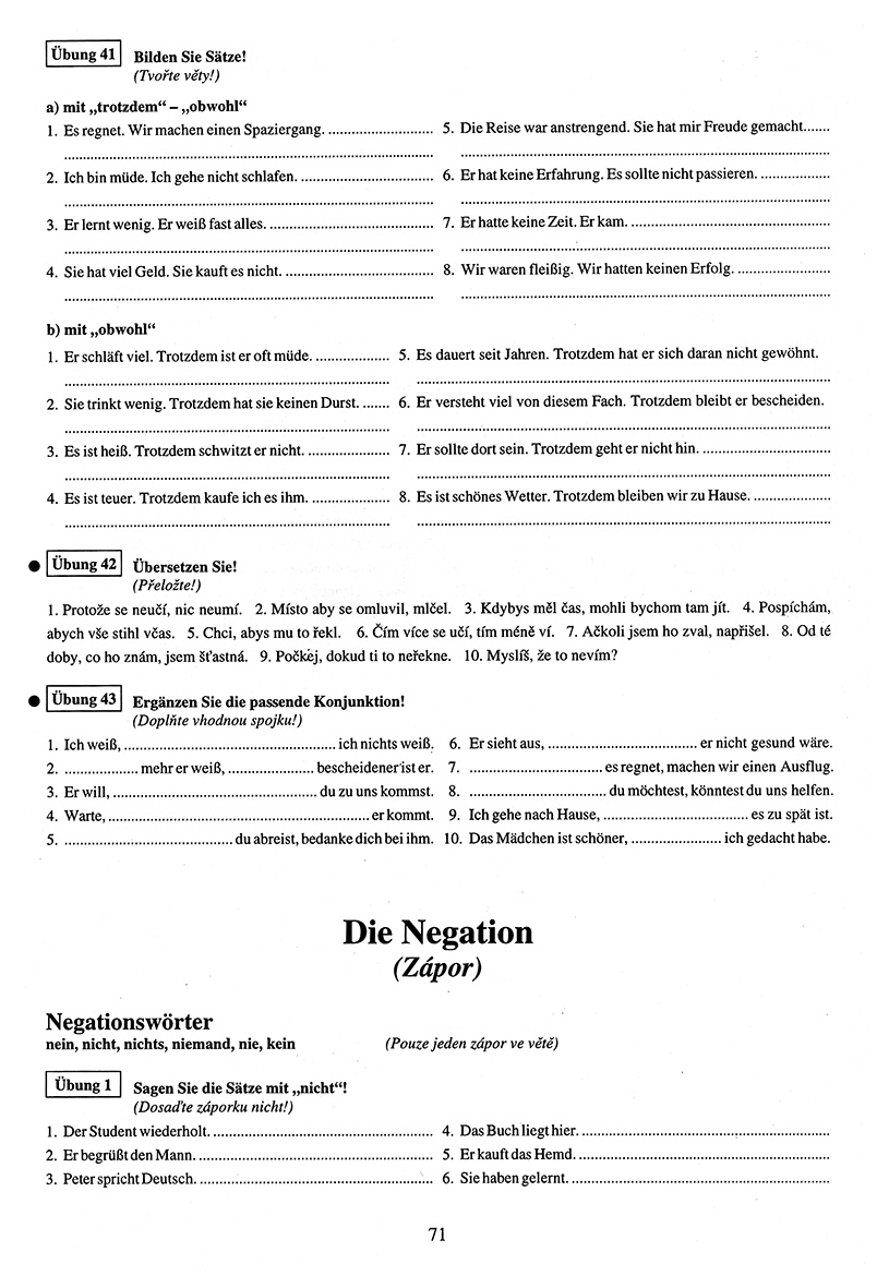 Wir üben deutsche Grammatik 