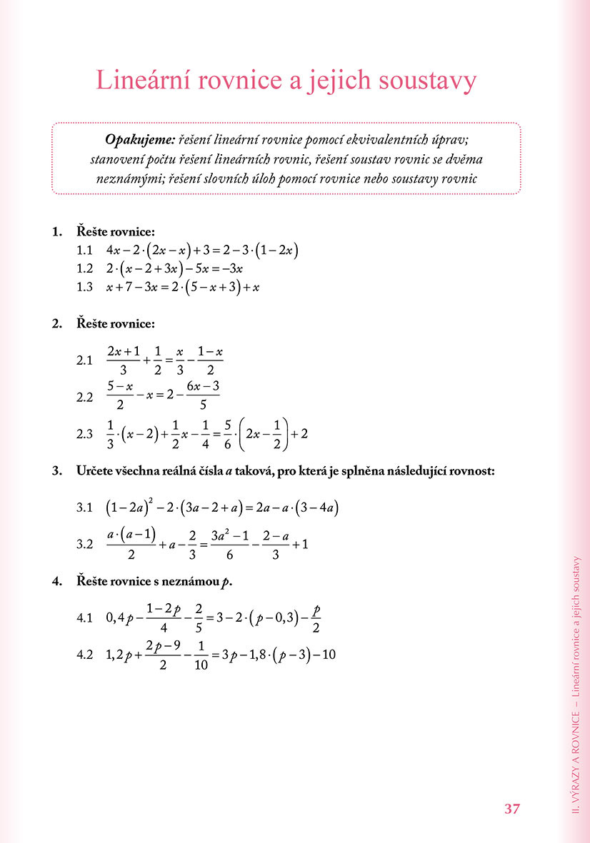 Přijímací zkoušky na střední školy – matematika