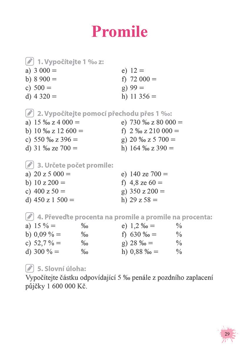 Matematika od šestky do devítky - Cvičebnice pro 7. třídu ZŠ
