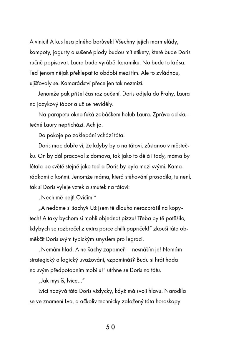 Doris píše dopis 