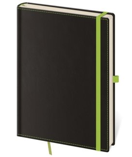 Zápisník Black Green L linkovaný