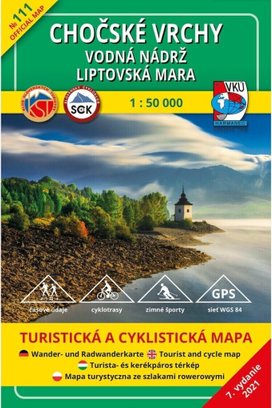 TM 111 Chočské vrchy - vodná nádrž Liptovská Mara 1: 50 000