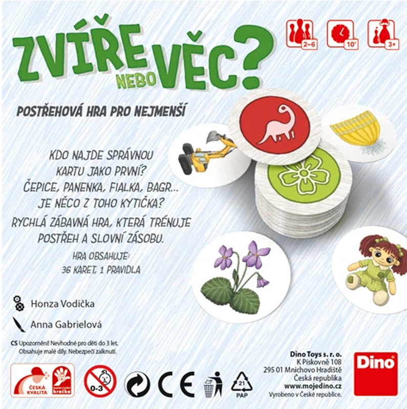 Cestovní hra Zvíře nebo věc?