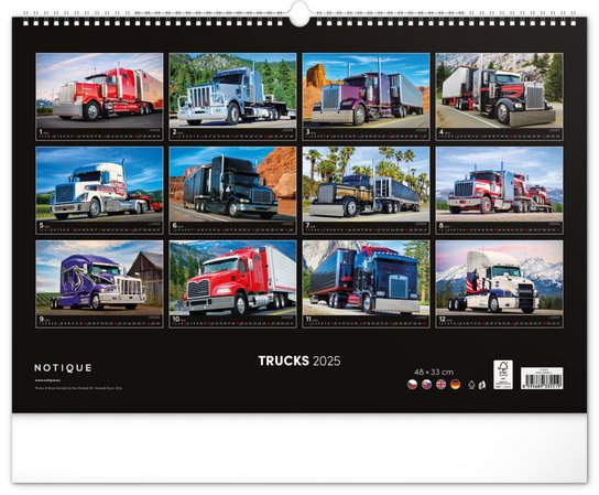 Trucks 2025 - nástěnný kalendář