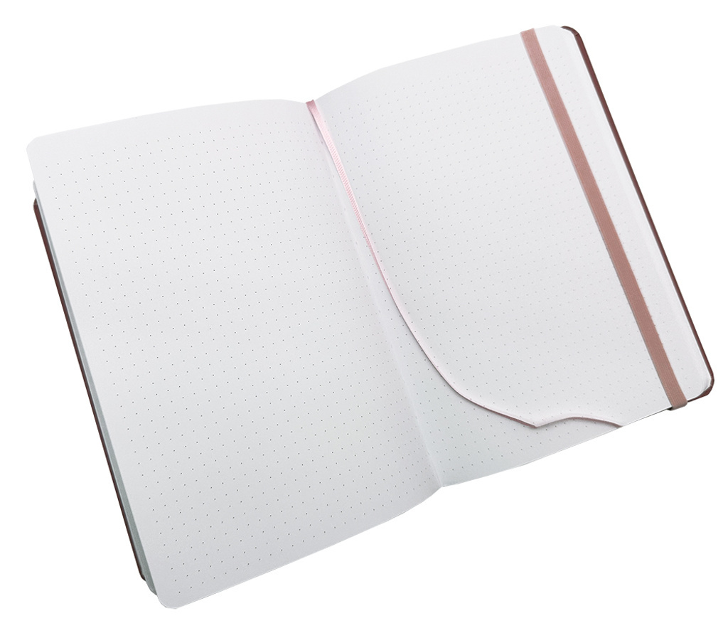 Notes Luxi tečky A5 lamino starorůžová