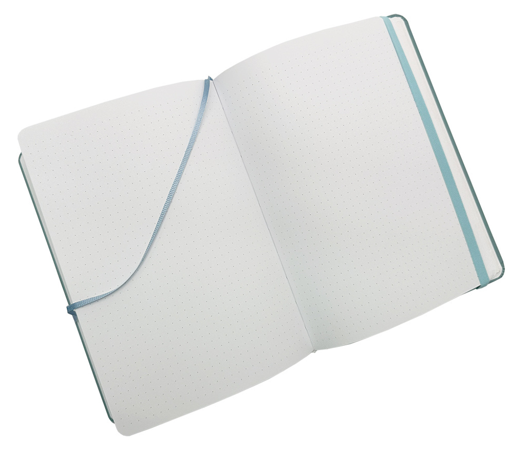 Notes Luxi tečky A5 lamino ledově modrá