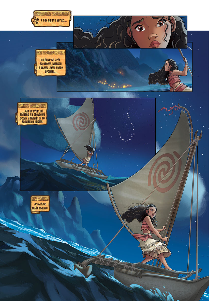 Odvážná Vaiana - Filmový příběh jako komiks