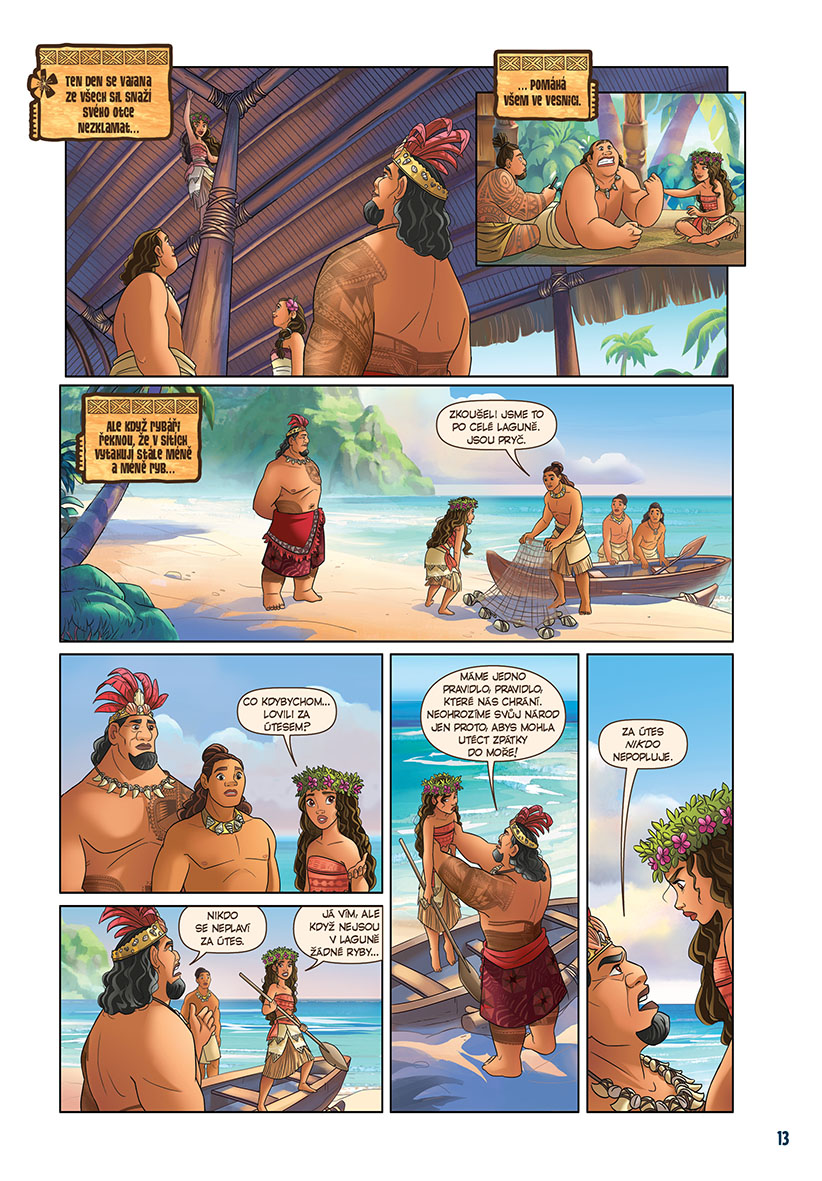 Odvážná Vaiana - Filmový příběh jako komiks