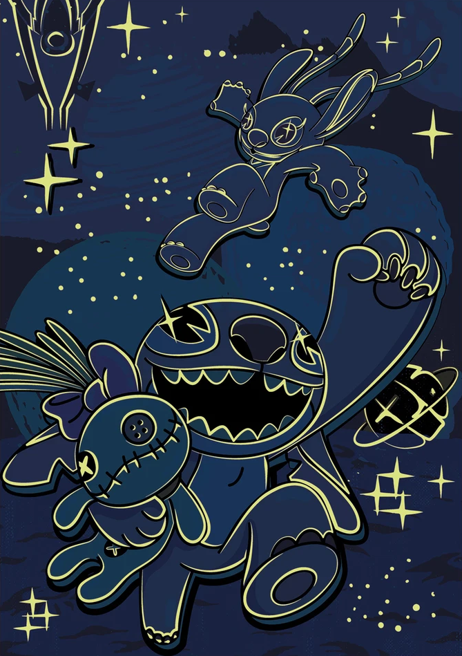 Puzzle 100XL Stitch neon