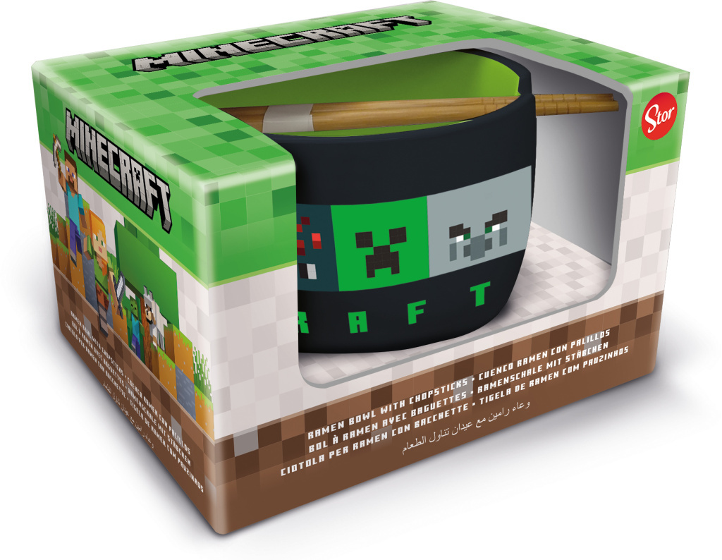 Minecraft ramen miska a hůlky