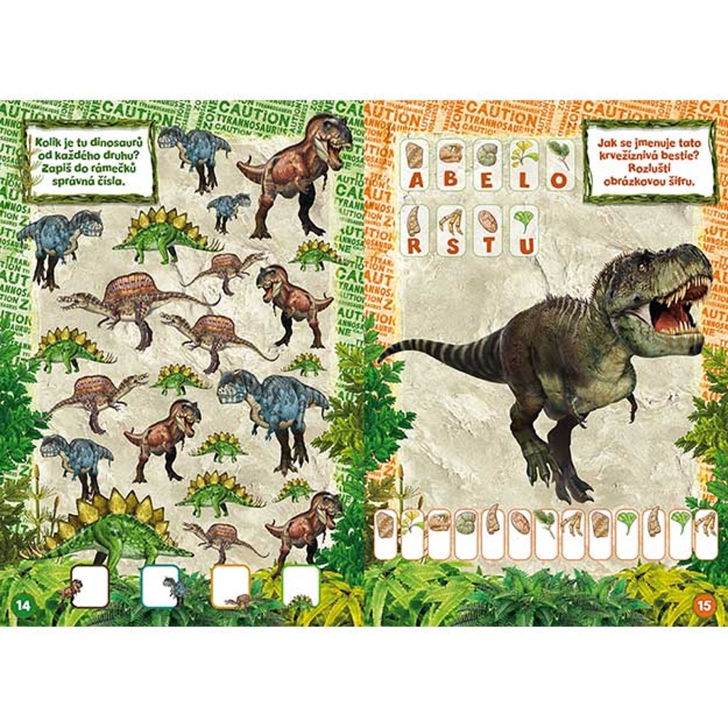 Tetování s aktivitami Dinosauři