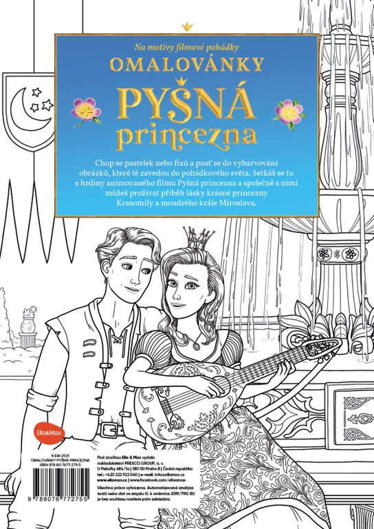 Pyšná princezna – Omalovánky na motivy filmové pohádky