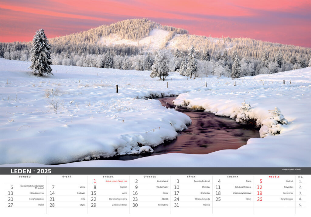 Šumava 2025 - nástěnný kalendář